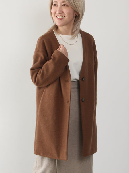 11月新作】ウールブークレーカーディガン/コーヒーブラウン – Cobitto