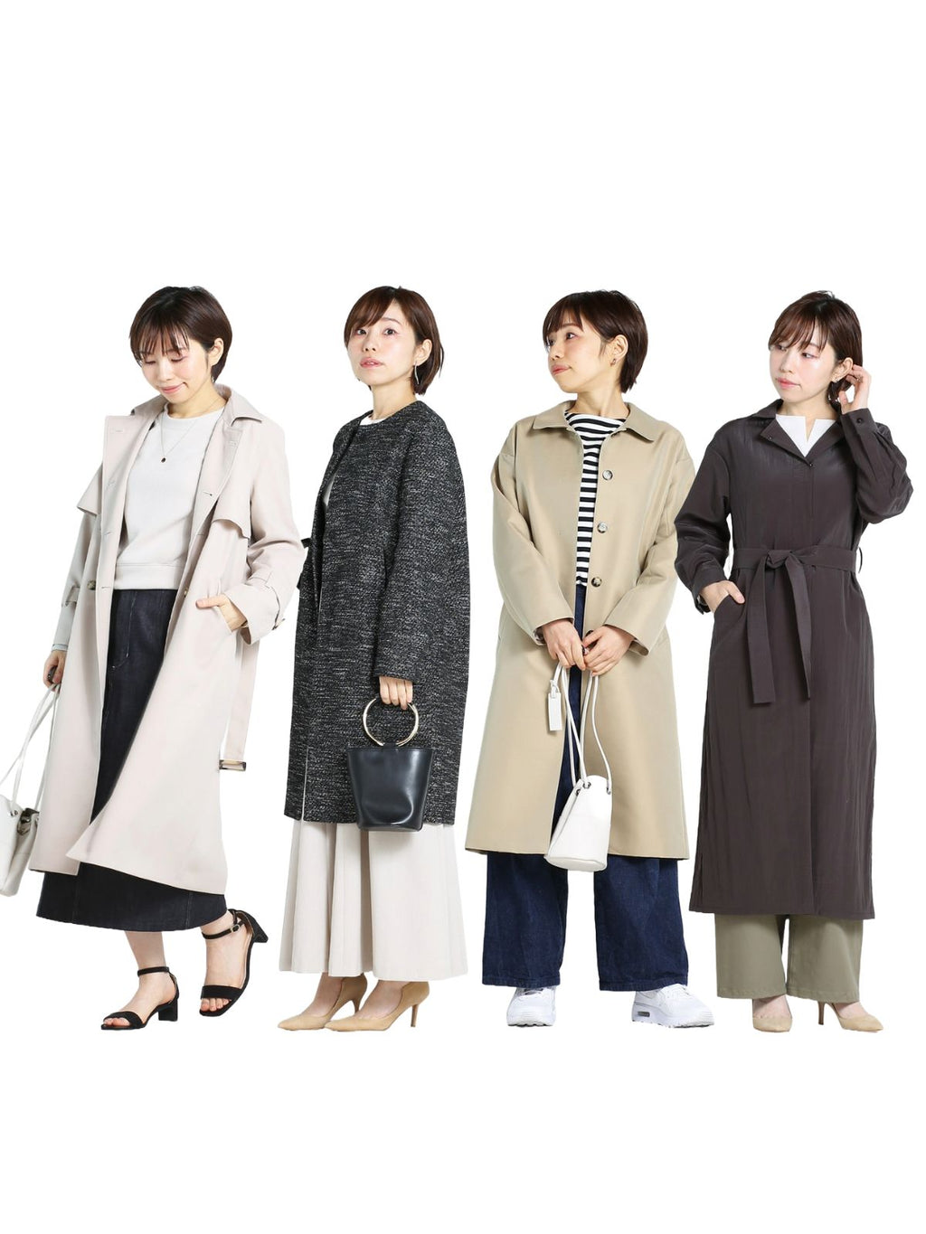 春コート比較！2～4月コーデを身長別で着比べてみました – Cobitto