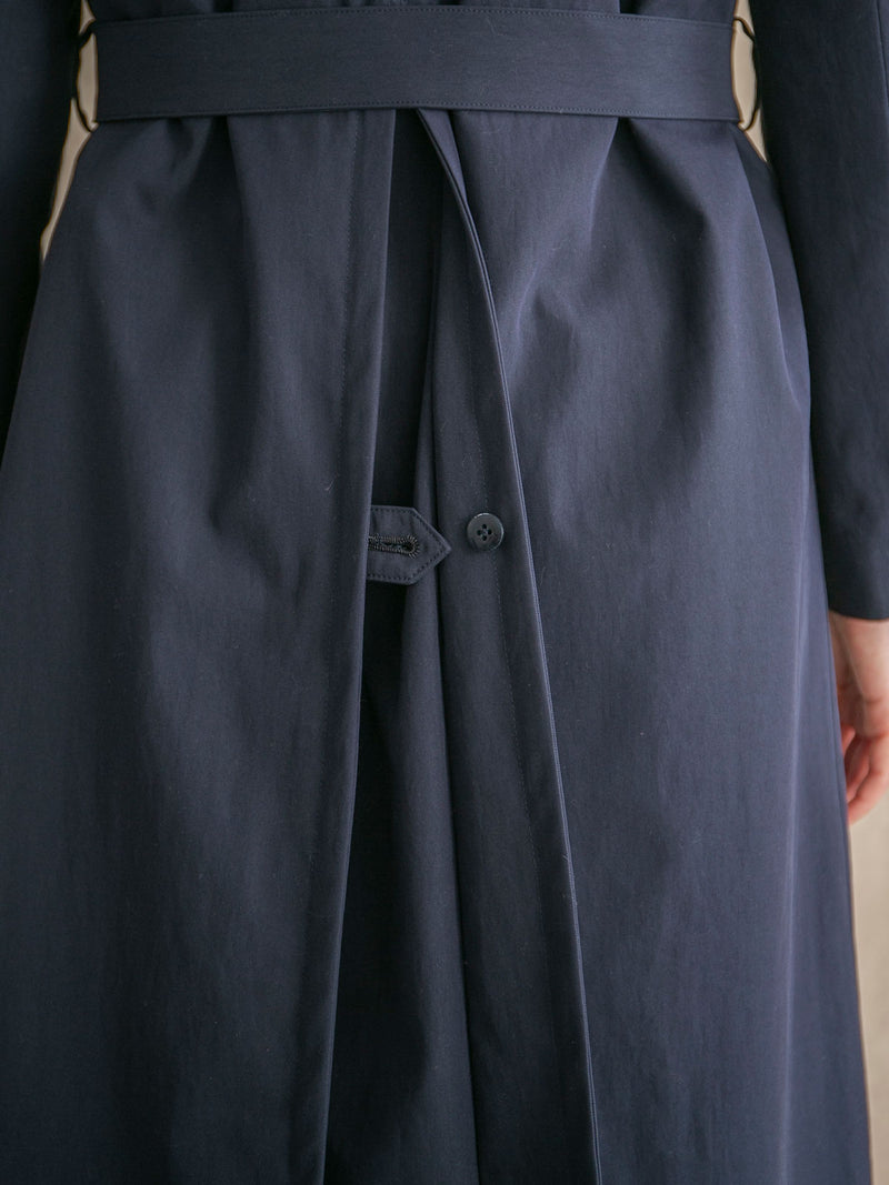 パパシャンブレーシングルコート/ネイビー｜低身長さん・小柄女性向け