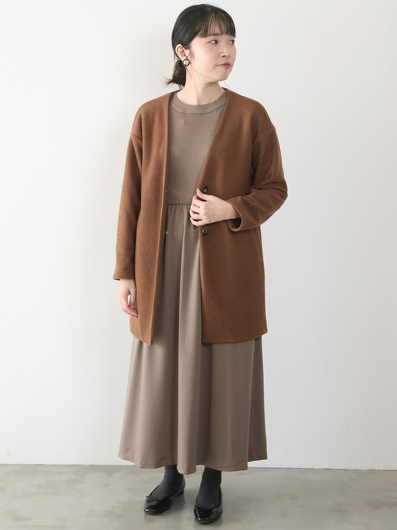 【11月新作】ウールブークレーカーディガン/コーヒーブラウン