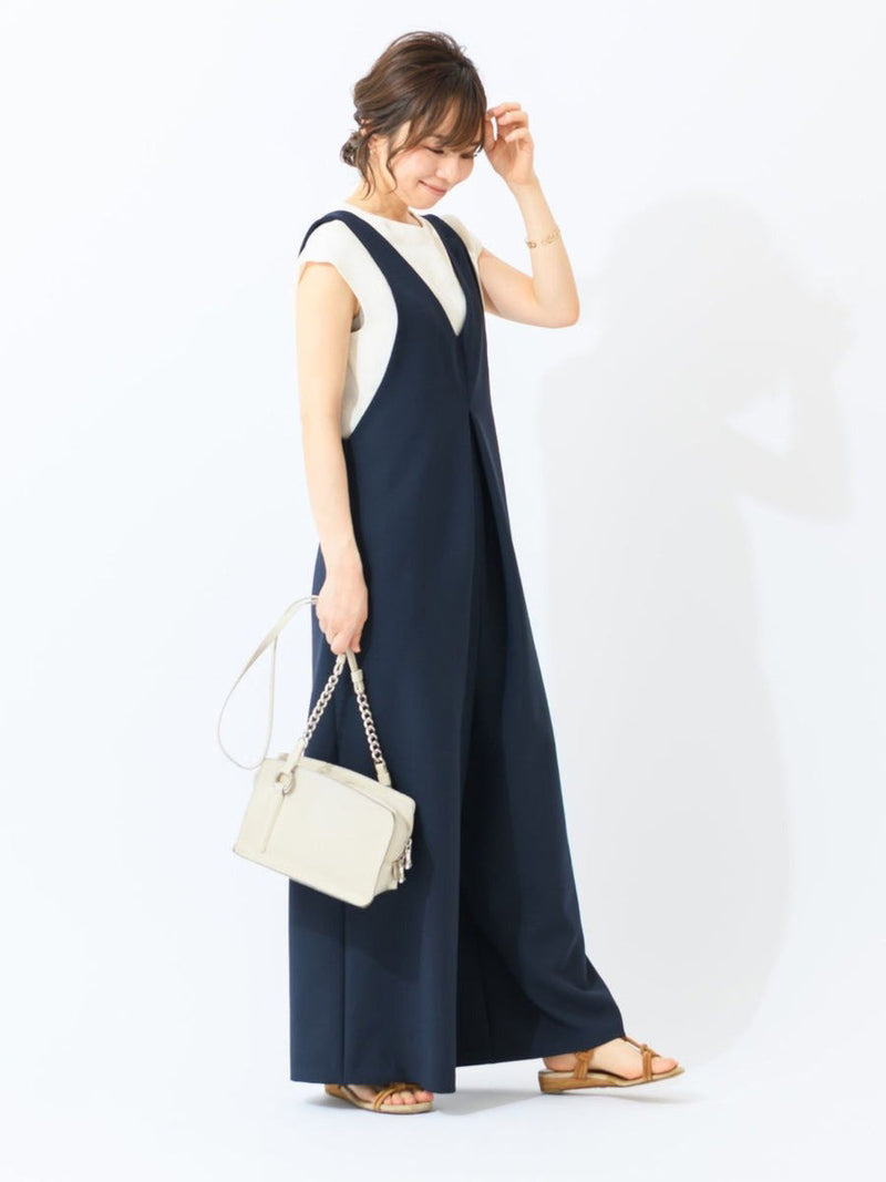 【10月PICKUP】Vネックオールインワン