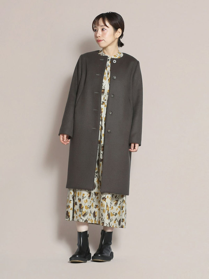 SUPER140'Sウールバレルコート