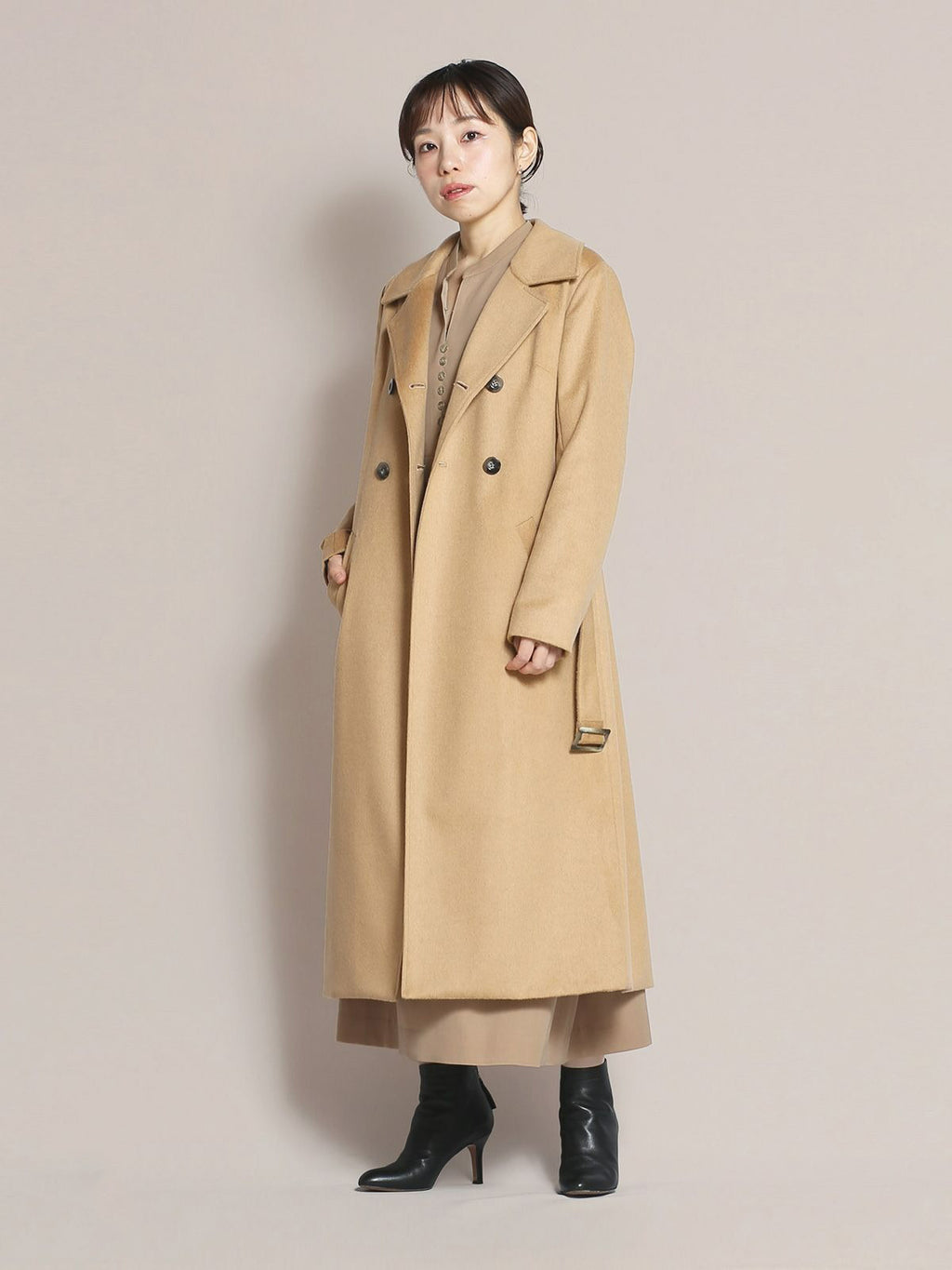 未使用級♡トリーバーチ ニットコート ダブル ロゴボタン 金ボタン ナポレオン 30％off】ウールカシミアダブルボタンコート(S/M) – Cobitto