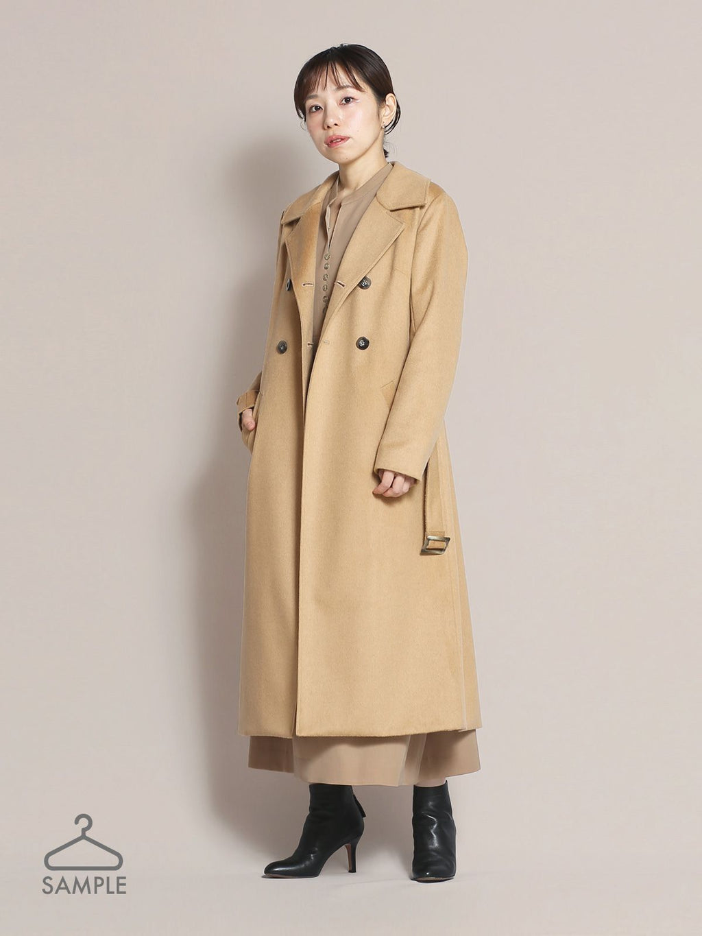 TODD SNYDER ウール/カシミア ダブルブレストコート S キャメル TODD SNYDER ウール/カシミア ダブルブレストコート S キャメルΩ