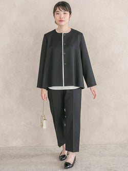 ウールフレアジャケットセットアップ｜低身長さん・小柄女性向け