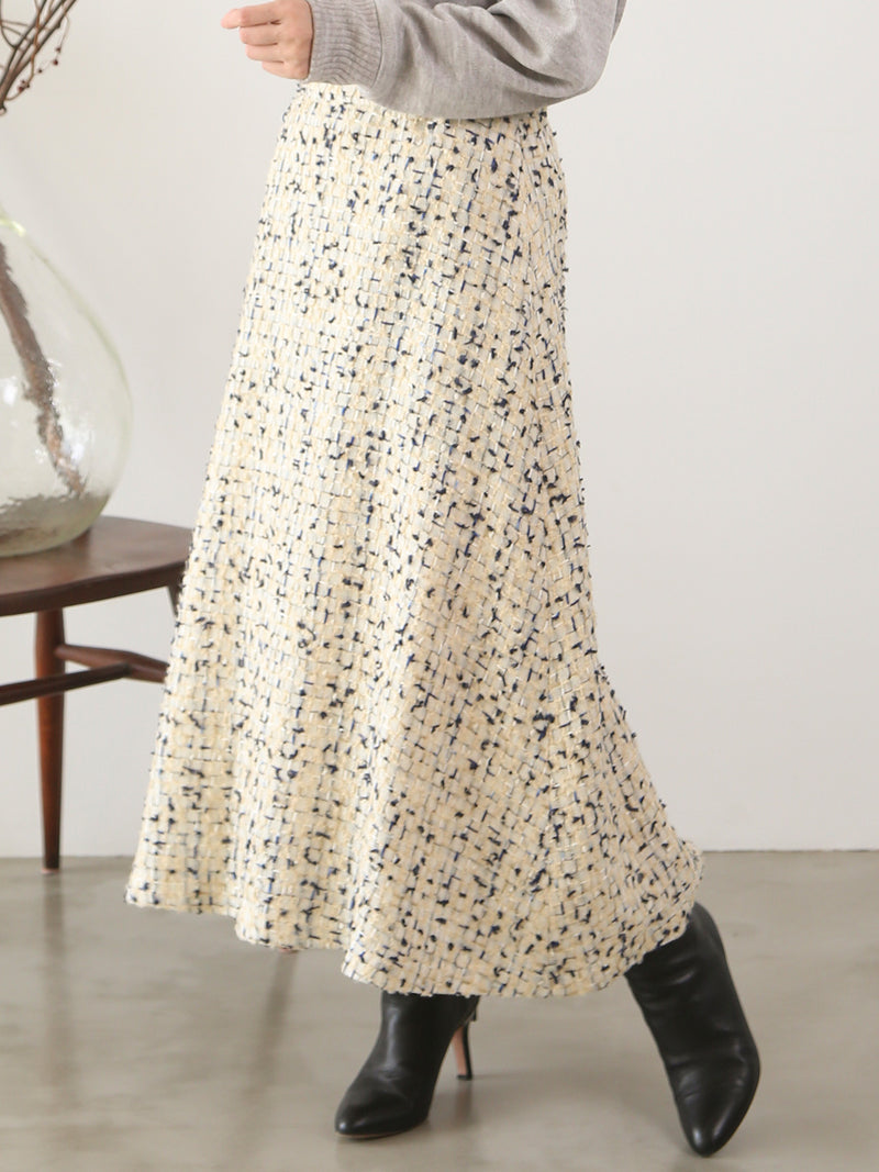 【11月PICKUP】ファンシーツイードフレアスカート