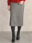 ツイードヘリンボンタイトスカート
