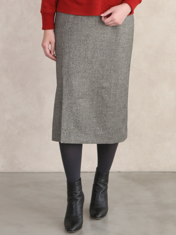 【サンプル便】ツイードヘリンボンタイトスカート