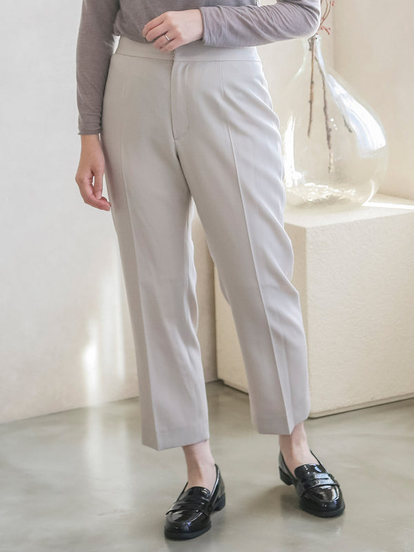 ウォッシャブルウールテーパードパンツ