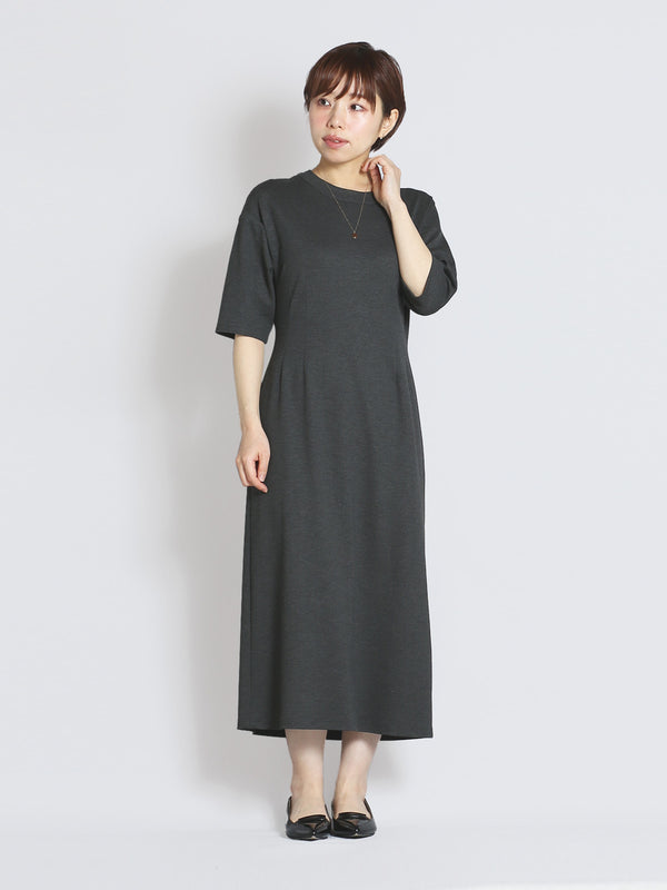 【8月PICKUP先行受注】レーヨンポンチナチュラルフィットワンピース