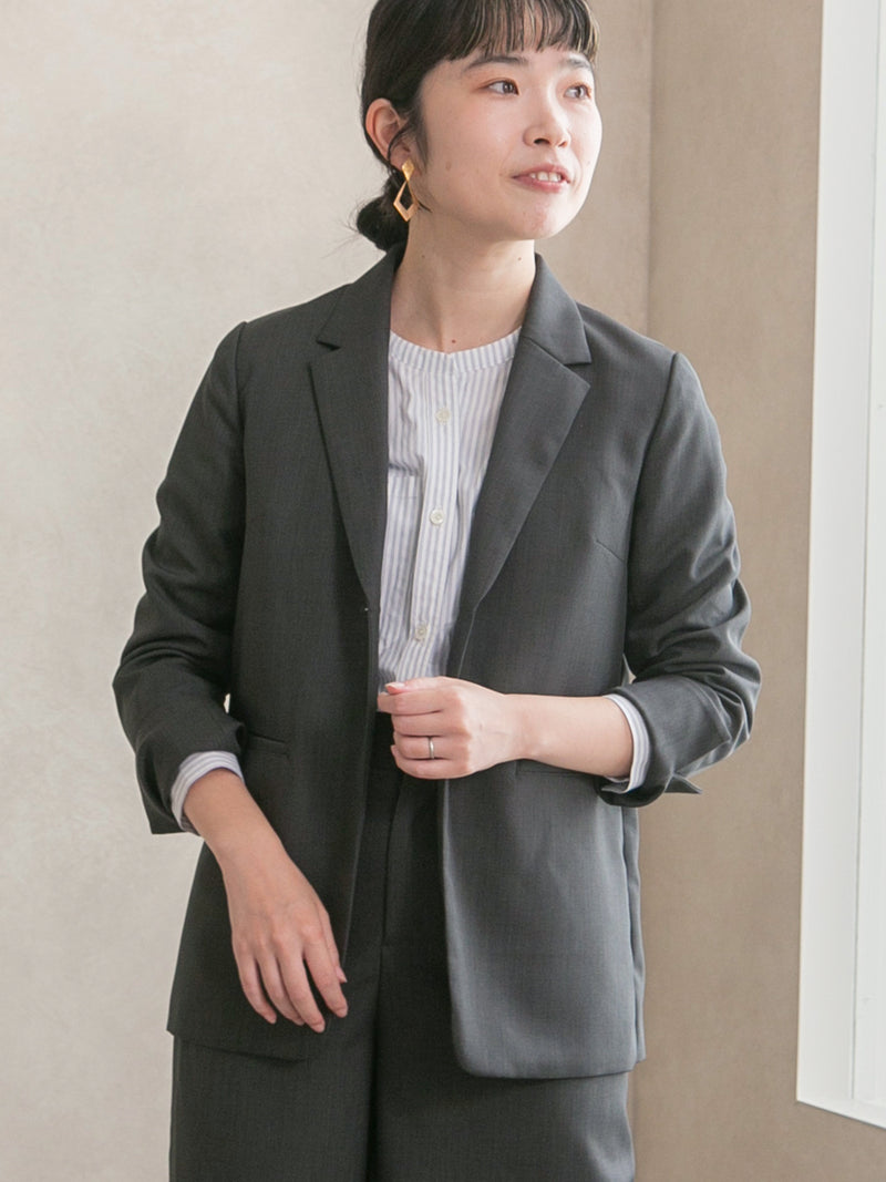 梳毛ライクシングルジャケット