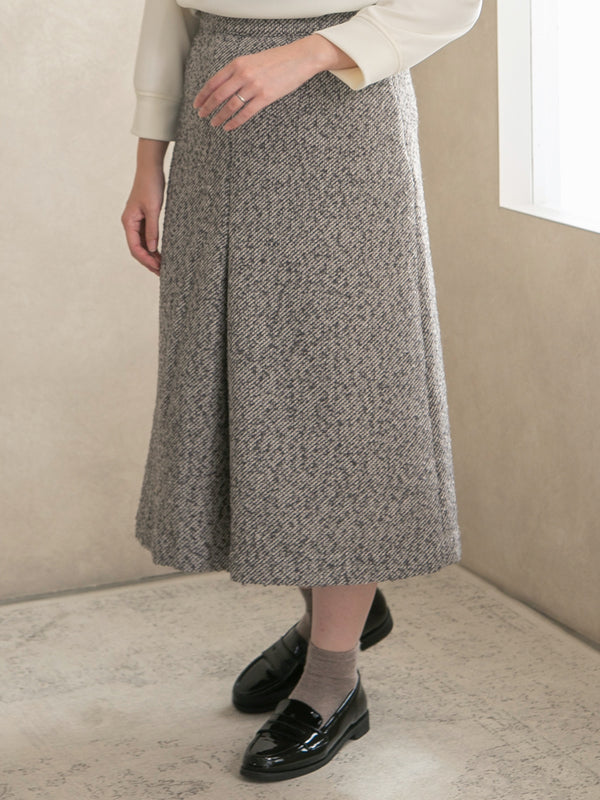 ウールライクカルゼワンプリーツスカート