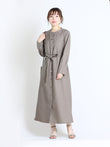 サマーウールロングシャツワンピース