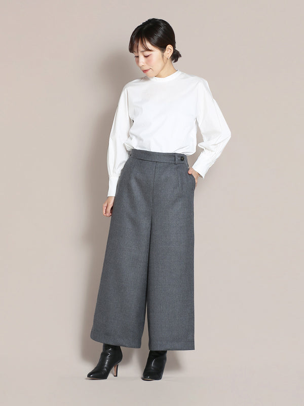 ハイカウントフラノサイドボタンキュロット