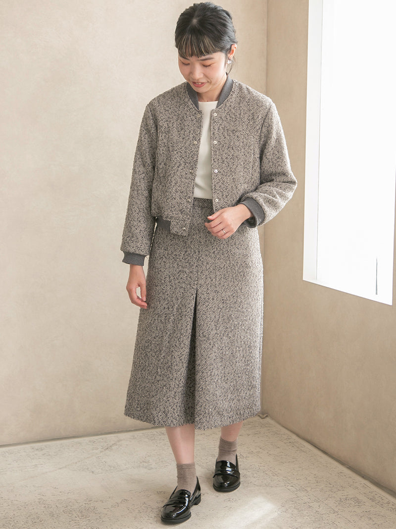 ウールライクカルゼワンプリーツスカート