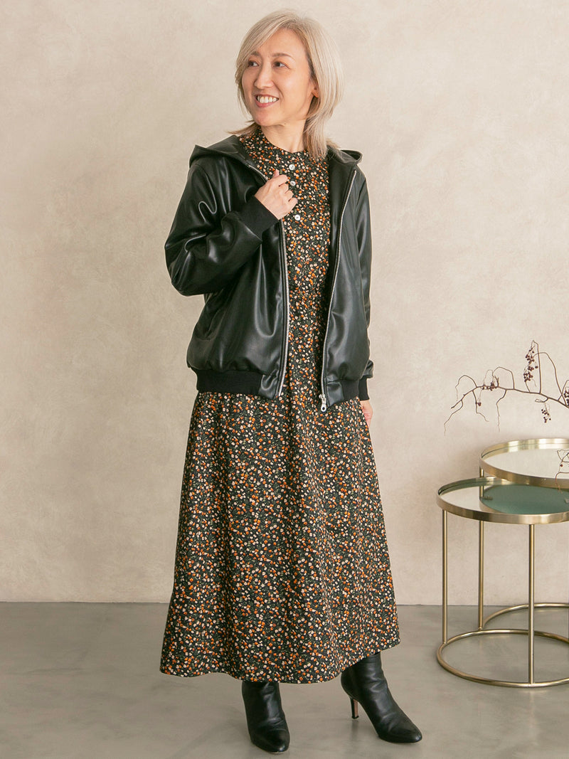 ビーガンレザーパーカー