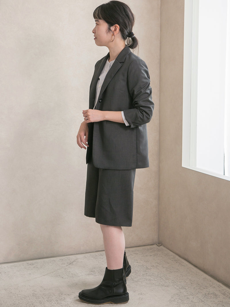 梳毛ライクシングルジャケット