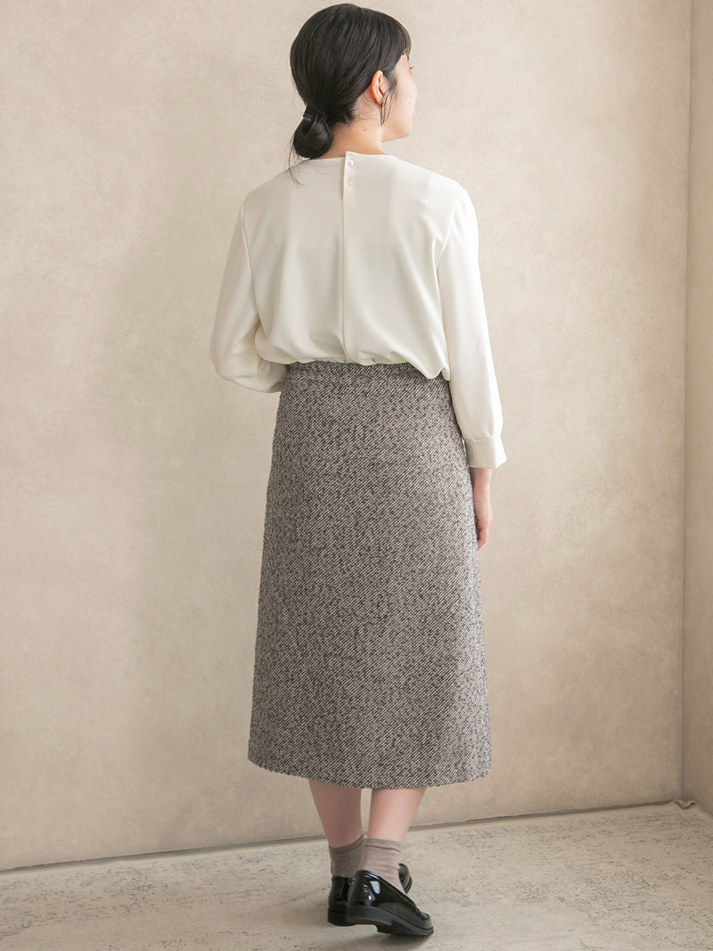 ウールライクカルゼワンプリーツスカート