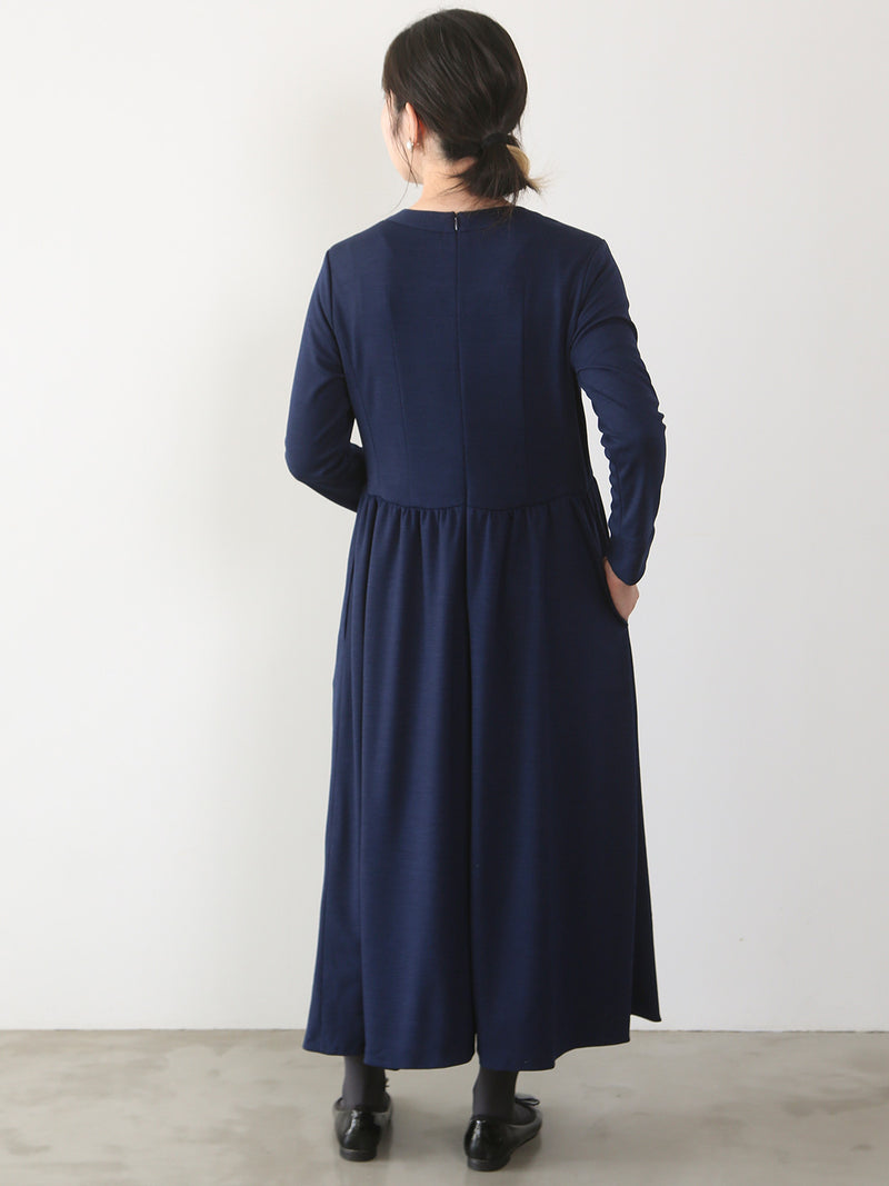 【サンプル便】ウールスムースギャザーワンピース