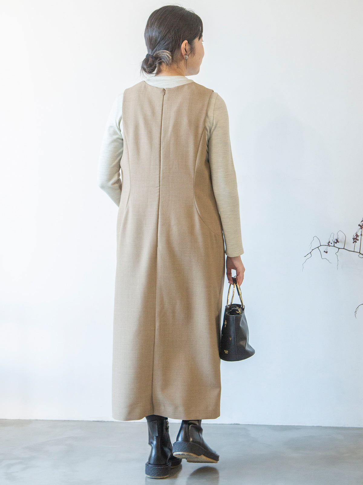 Jumper skirt スクエアネック スカート Foam Rain スクエアネック