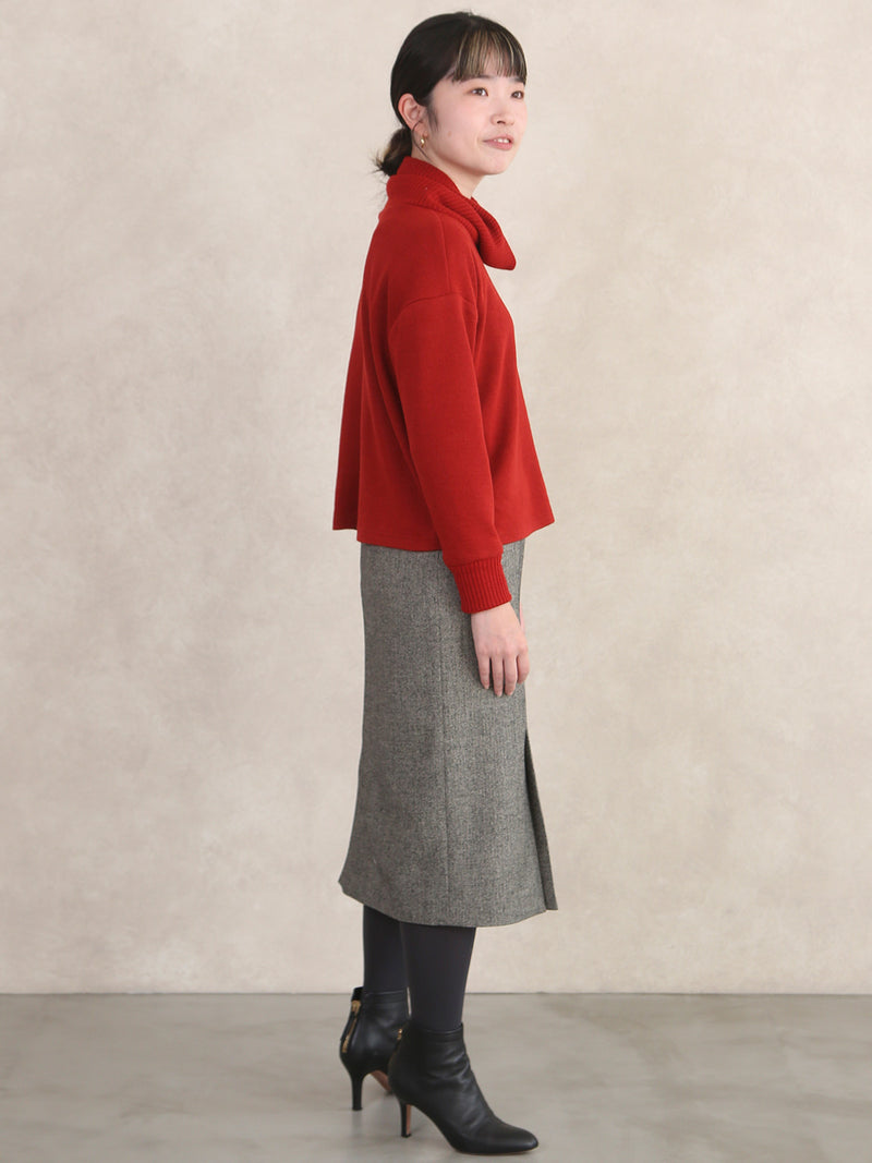 【サンプル便】ツイードヘリンボンタイトスカート