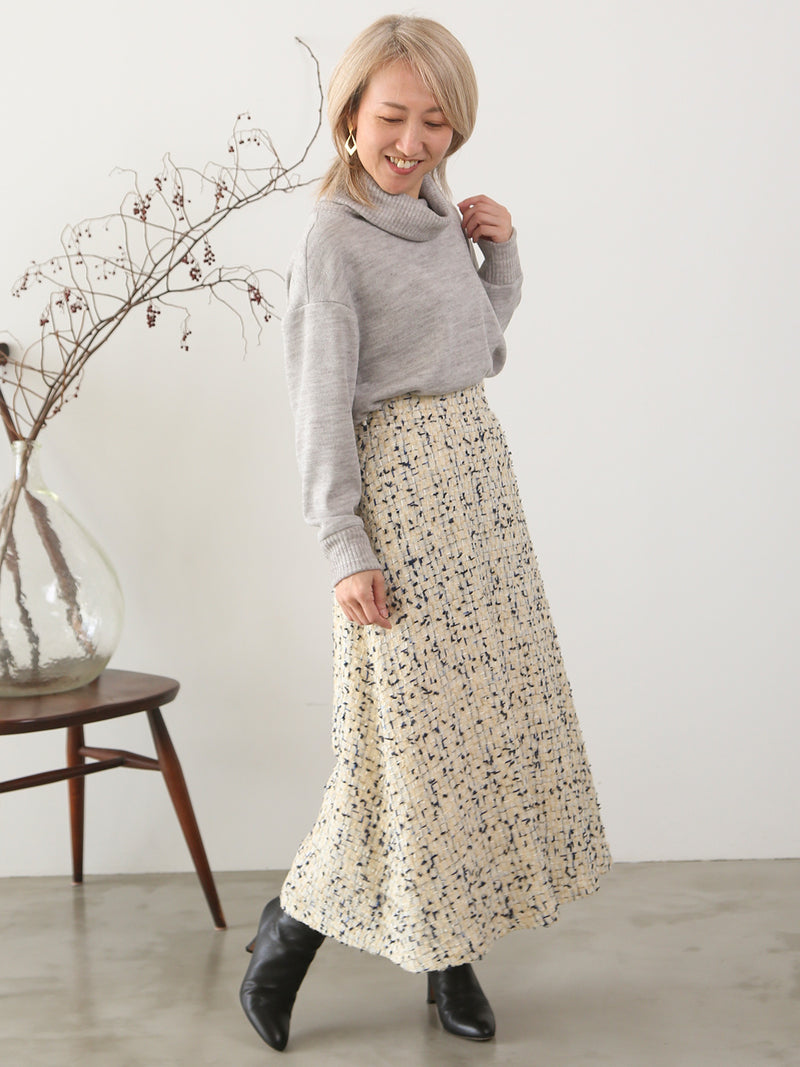 【11月PICKUP】ファンシーツイードフレアスカート