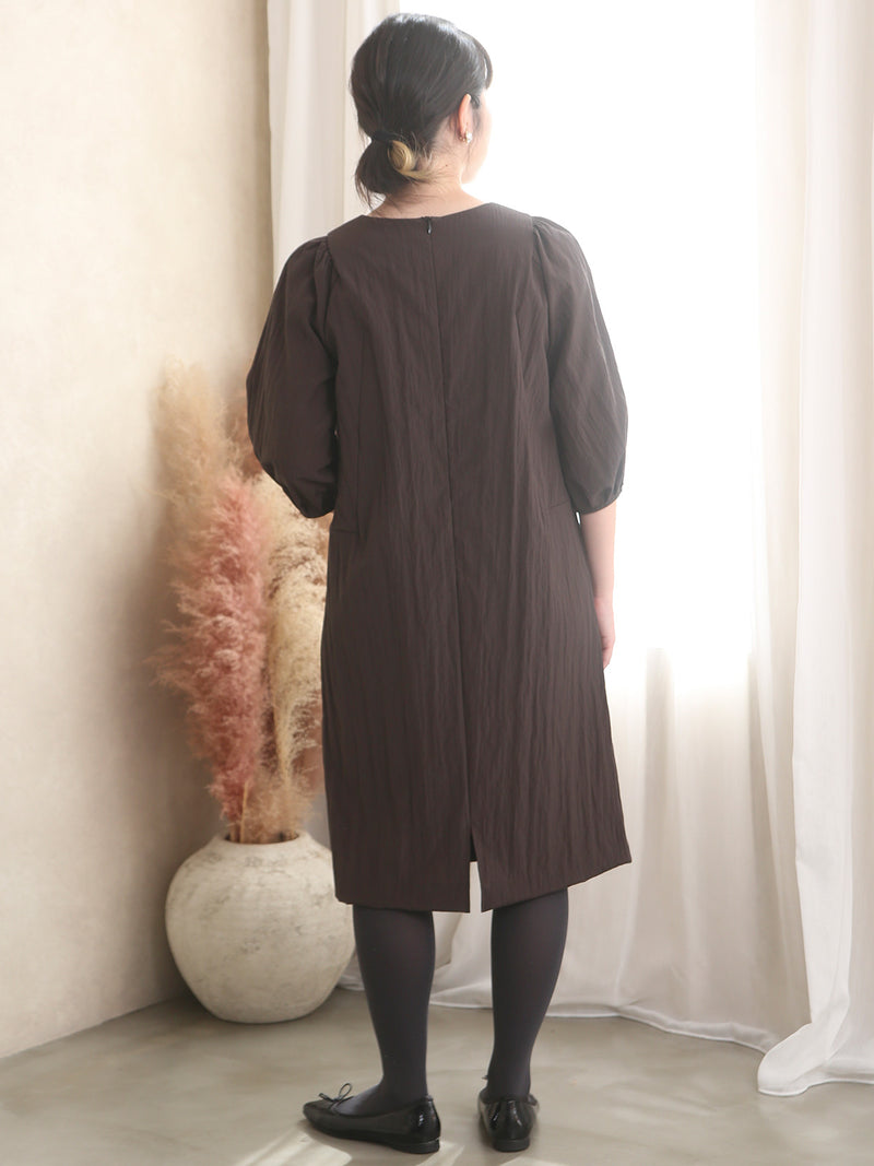 【11月PICKUP】ウールナイロンタイプライターバレルワンピース