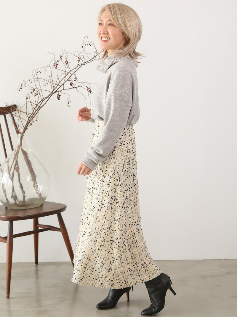 【11月PICKUP】ファンシーツイードフレアスカート
