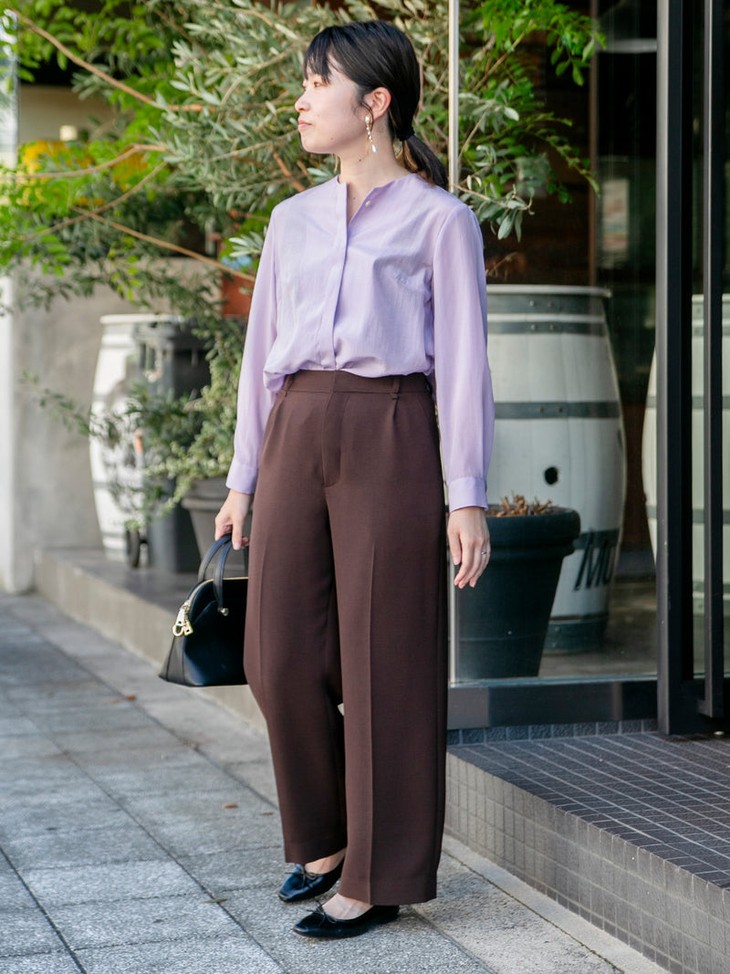 【8月新作先行受注】エトリアタックワイドパンツ/ブラウン