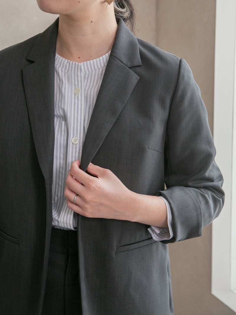 梳毛ライクシングルジャケット