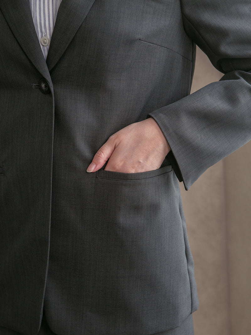 梳毛ライクシングルジャケット