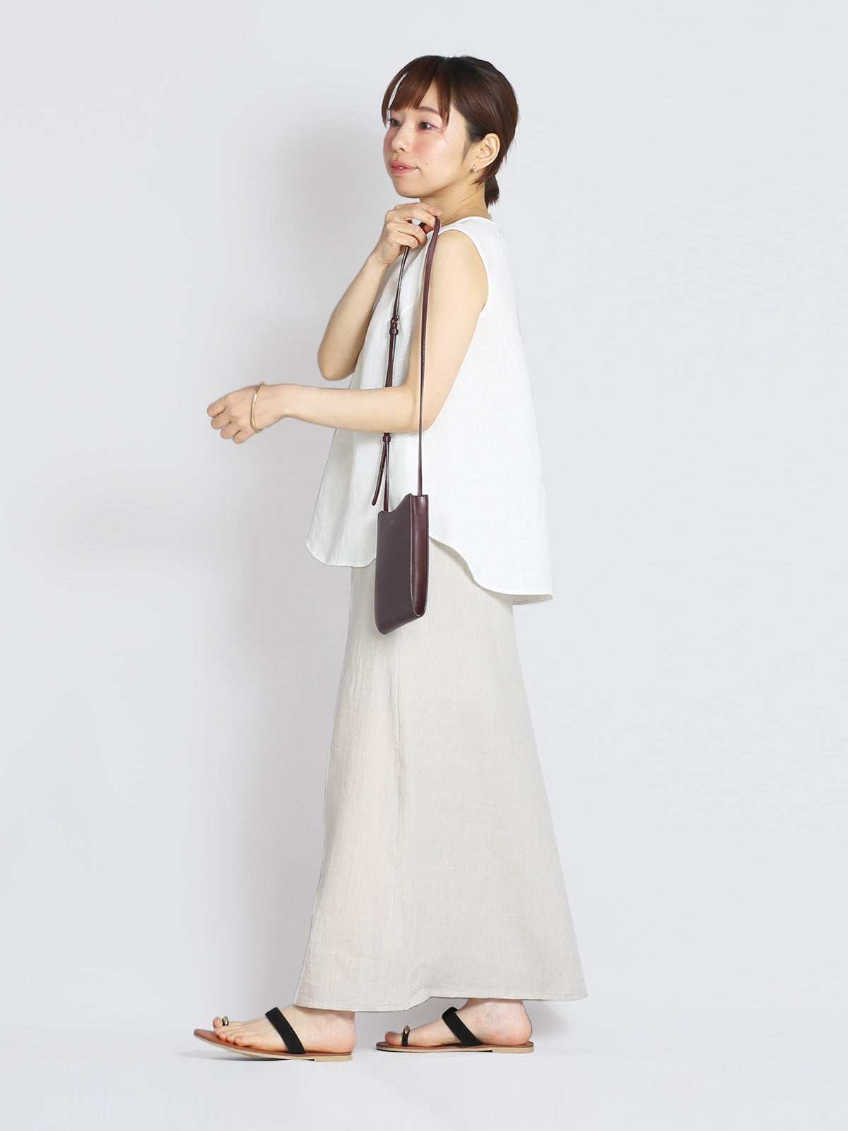 美品 スクランプシャス リネン トップス ノースリーブ リンネル ナチュラル 5_7626ecc6-57d6-441f-b5a1-