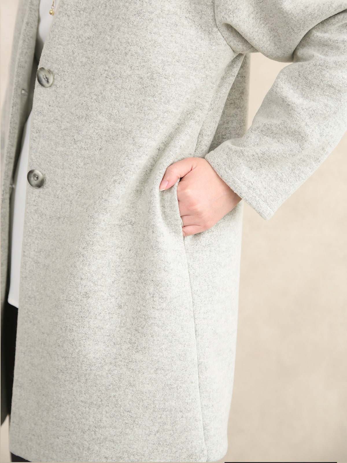 11月新作】ウールブークレーカーディガン/ライトグレー – Cobitto