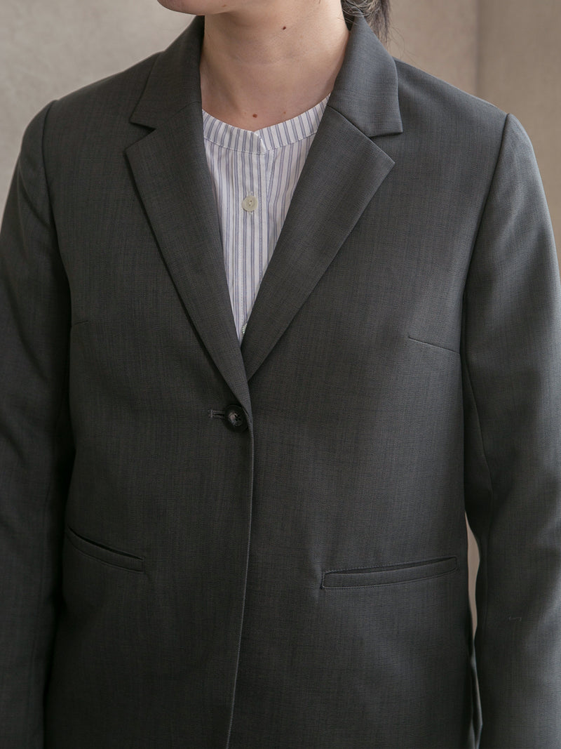 梳毛ライクシングルジャケット