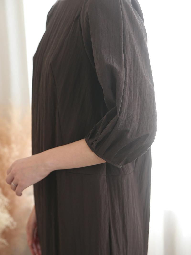 【11月PICKUP】ウールナイロンタイプライターバレルワンピース