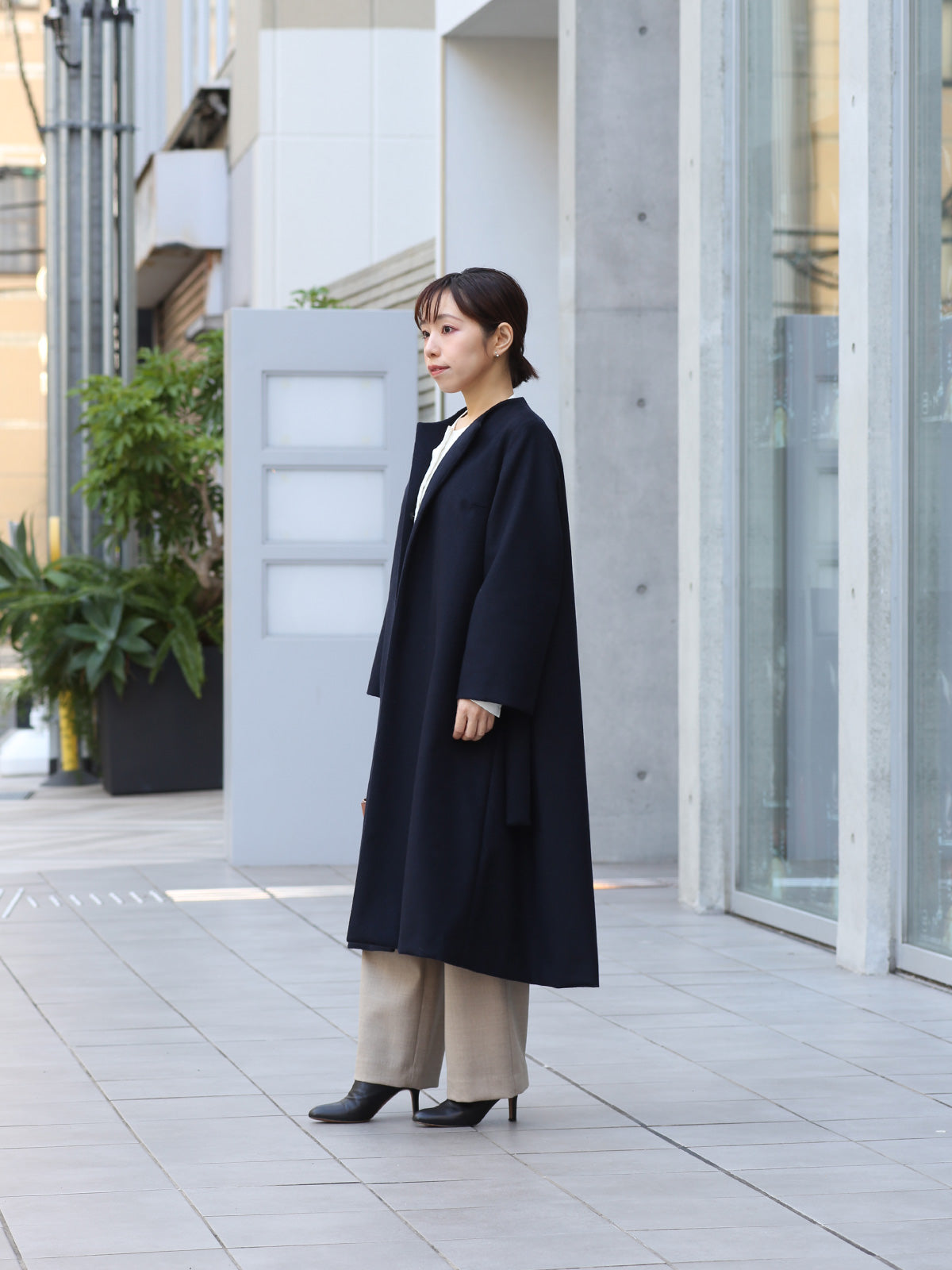 ウールカシミアバックフレアコート – Cobitto