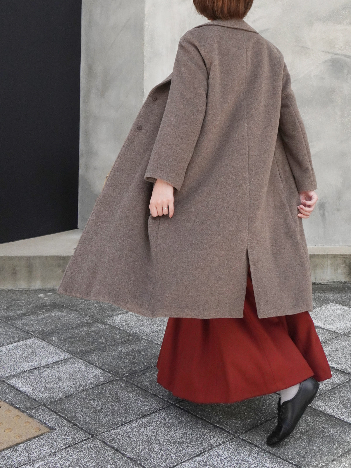 ラムウールラグランヘチマカラーコート – Cobitto