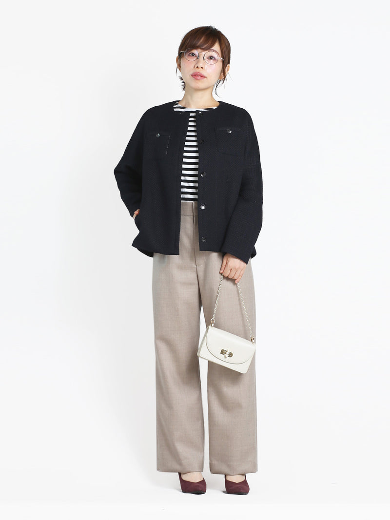 カルテッドツイードボックスジャケット