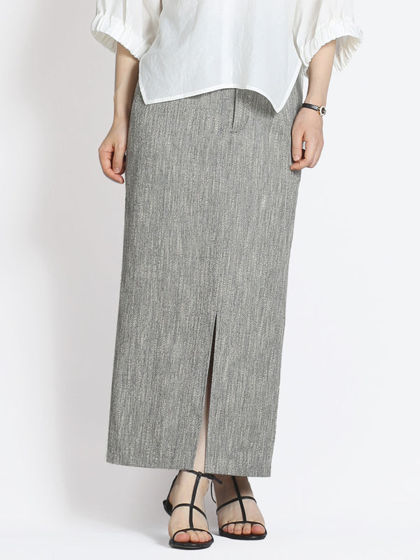 スラブメランジタイトロングスカート